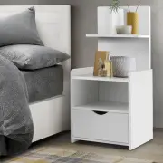 Artiss Bedside Table Cabinet Shelf Display Drawer Side Nightstand Unit
