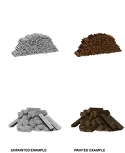 WizKids Deep Cuts Unpainted Miniatures Piles of Wood