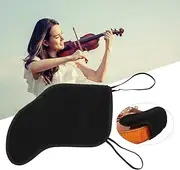 Watris Veiyi Violin Shoulder Rest for 4/4-4/3, Soft Cotton Sponge Chin Rest Pad, Accessories, Black Flannelette Cover Protector