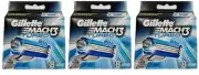 Mens Gillette Mach3 Turbo Refill Razor Blades, Blister Pack - 24 Cartridges