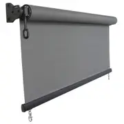 Charcoal-Grey Heavy Duty Outdoor Roller Blind Width 3.05m-3.5m