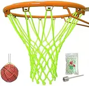 Nightlight Basketball Net, Glow in The Dark Basketball Net, Basketball Hoop Net Replacement ,Anti Whip Net Heavy duty basketball net ,Luminous Basketball Net, basketball net Outdoor Sun Powered Sports