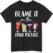 [Generic] Funny Cruise Blame It On The Drink Package Drinking Cruising Unisex Shirt Men Women