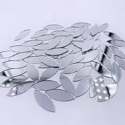 CHENRUI150pcs Petal Shaped Mirror Mosaic Tile Craft Mirrors (Silver)
