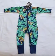 Bonds BZBVW 0MQ The Grrreat Tiger Printed Zip Wondersuit Romper Size 00 New