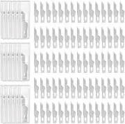 HARFINGTON 100pcs Exacto Knife Blades #16 Hobby Knife Replacement Blades Spare Precision Exacto Blades Hobby Knife Blade Refills for DIY, Art, Cutting, Carving, Scrapbooking, Stencil
