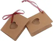 GARIOUANS 150pcs Heart Shaped Paper Tags with Red Rope Hollow Out Design for Weddings Birthdays Present Wrapping and DIY Projects for Messages Labels and Decorations