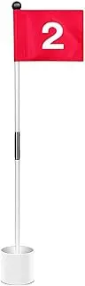 Golf Flag Kit: Standing Golf Flag, Flag Pin Holder and Cup Practice Set, Reusable Golf Accessory, Portable Training Equipment For Enthusiast