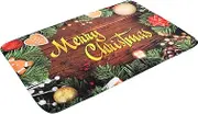 1pc Christmas Mat Christmas Door Rug Christmas Floor Rugs Anti-Skip Rugs Carpets Quick Dry Bath Mat Christmas Floor Mat Christmas Kitchen Rug Holiday Welcome Mats Door Mat Flannel