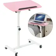 Mobile Adjustable Height Laptop Desk Rolling Table Desk Cart with Wheels