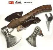 CUSTOM Art HANDMADE Forged STEEL Throwing WOOD AXE HATCHET TOMAHAWK Knife