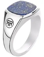[Rebel & Rose] Square Lapis Ring in Silver