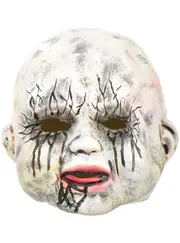 Full Head Creepy Baby Doll Halloween Costume Mask