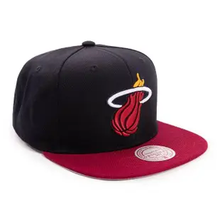 【Mitchell & Ness】NBA Team 2 Tone 2.0 Snapback NBA 經典平帽沿 熱火 黑(Snapback 經典平帽沿 棒球帽)