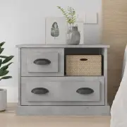 vidaXL Bedside Cabinet Concrete Grey 60x39x45 cm
