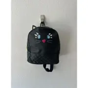 Betsey Johnson Black Cat Face Quilted Backpack NWT