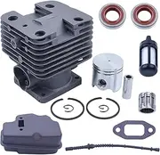 SUOKA 35mm Cylinder Piston Kit for Stihl FS120 FS200 FS250 Exhaust Muffler Fuel Filter Line Oil Seal Bearing Trimmer Spare Part