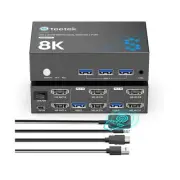 4K@240Hz HDMI KVM Switch 2 Monitors 2 Computers, 8K@60Hz Dual KVM Switch for ...
