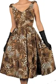 Stop Staring Estello Swing Dress in Leopard Print size Small