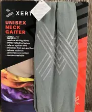 XERTIA Unisex Neck Gaiter Coolmax Moisture Wicking Fabric Machine Washable Gray