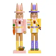 Easter Bunny Nutcracker Decor Nutcracker Figure Easter Decoration Sculptures