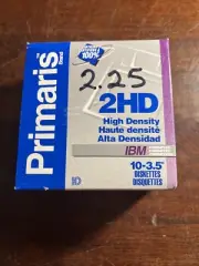 Primaris 3.5" IBM 2HD High Density Diskettes 10 Floppy Disks New And Sealed