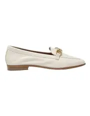 [Sandler] Lyla Flat Leather Loafers in Ivory