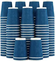 Coffee Cups 12 Oz - 120 Pack, 12 Oz Disposable Paper Coffee Cups Insulated, Corr