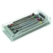 Assortment of flat bladed Screwdrivers Professional 0,6-2,0 mm in a plastic ca