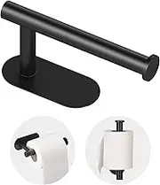VMVN Adhesive Toilet Paper Holder,Black Toilet Paper Holders,Wall Mount Tissue Holder for Bathroom,Stainless Steel Toilet Roll Holder