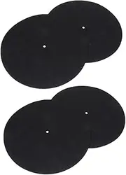 LIFKICH 4pcs Static Felt Turntable Platter Mat for Vinyl Record Players Thick Reduce Vibration Enhance Adhesion Audio Replacement for Record Protective Mats