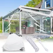 Clear Tarp,10x12ft Clear Tarps with Grommets,14Mil Thickened Transparent Tear...