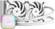 CORSAIR H100i RGB Elite Liquid CPU Cooler - 240mm AIO - AF120 Elite PWM Fans - Intel LGA 1700, 1200, 2066, AMD AM5 and AM4 Sockets - White