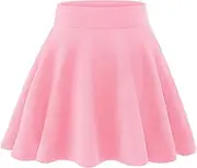 [KEREDA] Girls Casual Mini High Waist Stretchy Flared Pleated Skater Skirts 5-13 Years