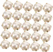 [jojofuny] 200Pcs Sew Pearl Claw Decors Handmade Imitation Pearl for DIY Clothing Crafts and Phone Cases Unique Half Cross Design for Enhanced Glamour