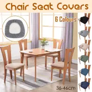 Stretch Dining Room Chair Seat Covers Slip Jacquard Removable Washable Slipcover - Navy