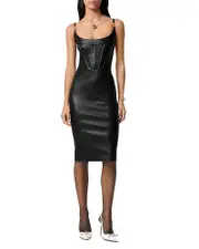 Versace Plunge Shiny Dress