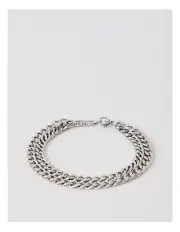 [Blaq] Double Chain Bracelet in Silver