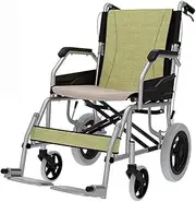 Folding Aluminium Alloy Wheelchair Disabled Manual Wheelchair with Handbrake and Safety Belt Sports All Terrain Wheelchair for Adults
