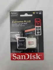 SanDisk - Extreme PLUS 64GB microSDXC UHS-I Memory Card