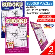 2pk Sudoku Puzzle Books A5 Travel Activity Brain Games Relaxing Lightweight AU