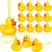 12 Pcs Duck Party Favors Mini Duck Necklaces Yellow Rubber Ducks Small Duck Pend