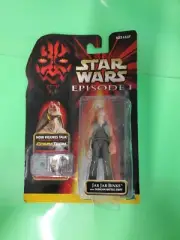 Star Wars Episode 1, Jar Jar Binks with Gungan Battle Staff, Commtech Chip, 1998