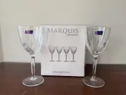 Waterford Crystal Glass Marquis Sparkle Wine Glass Goblet Set of 4 Elegant Gift