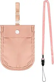 [Biiange] Travel Bra Wallet, Bra Pocket Travel Safe Wallet, Lightweight Hidden Undercover Travel Pouch, Secret Pouch with Adjustable BandsNeck Straps for Women Travel Passport Money Valuables(1Pcs