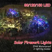 Solar Firework Lights Led Fairy Light Stake Waterproof Yard Garden Decor Outdoor