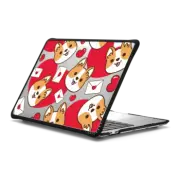 MacBook Pro 13-inch (M1 / M2 / Intel) Impact Case Cute Corgi with Valentine Letter - Kawaii Dog Cartoon Puppy with Love Letter & Red Heart