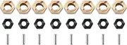 Modification Accessories 8Pcs Brass Hex Wheel Widening Adapter for 1/24 RC Crawler Car FMS FCX24