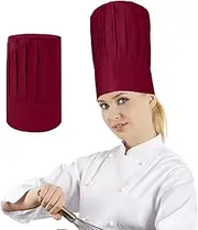 [Generic] Chef Hat,Kitchen Hat,Adult Elastic Baker Kitchen Cooking Chef Cap for Men and Women