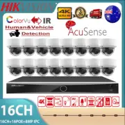 Hikvision 16CH PoE NVR Security CCTV System 8MP Dual Light IR ColorVu IP Camera